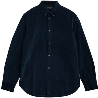 French Connection Cord Long Sleeve Shirt Marine Größe: XS | Longsleeves Outlet | Herren