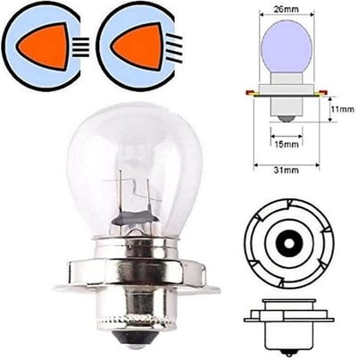 Motorfiets Gloeilamp - Scooter Lamp - Verlichting Motor - Hoge Wattage - 12V 35W - Transparant