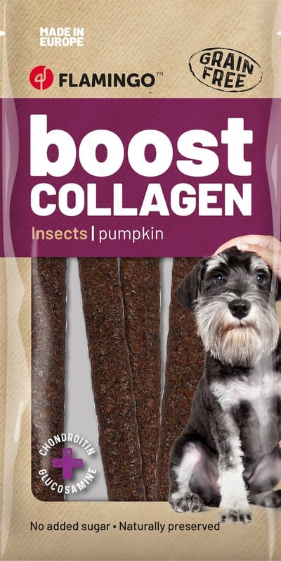 Flamingo Boost - Snack Honden - Boost Worst Met Insecten En Collageen 6 Stuks 600gr - 6st - 190489 - 6st