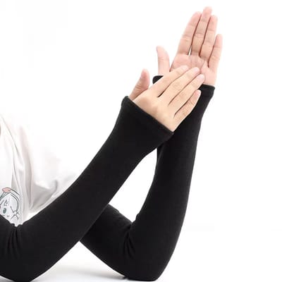 Warme Kasjmier Armmanchetten voor Dames – Gebreide Mouw Verlengers voor Winter – Elleboogbescherming & Polswarmers voor Autorijden en Buitenactiviteiten