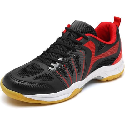 Chaussures de badminton professionnelles pour hommes et femmes, respirantes et portables, légères, absorbant les chocs, chaussures de tennis de table 46 black