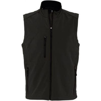 SOLS Heren Rallye Soft Shell Bodywarmer Jacket (Zwart)