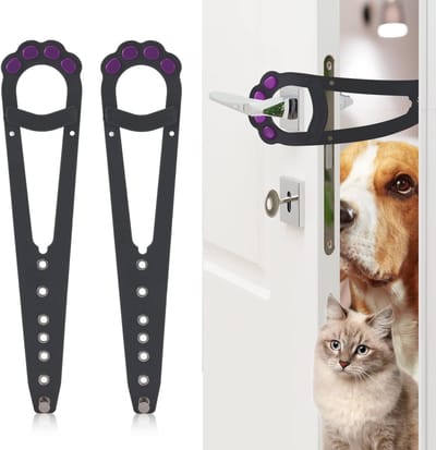 Verstelbare Deuropener voor Katten, 2 Stuks, Kattenpoot Vorm, Ideaal voor Huisdieren, Houdt Honden Buiten en Laat Katten Binnen