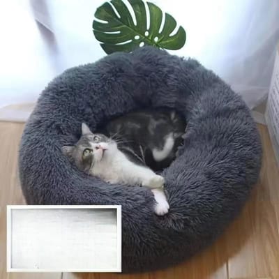 Hondenbench  Winter Rond Pluche Verdikt Matje  Kattenkamer  Vierseizoenen Universele Huisdierbenodigdheden S