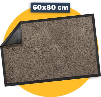 Pasper Deurmat binnen droogloopmat - 60 x 80 cm - Beige - 100% recycled - Gemaakt in België - Wasbaar - deurmatten