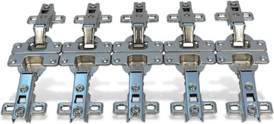Potband Hoekstop - Scharnier Stopper - Meubelmontage - Gat 35 mm - 10 stuks - Zilver