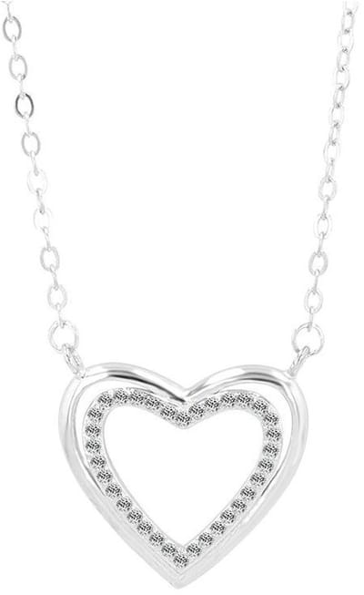 AKZENT Akzent damesketting met hanger "Hollis" van 925 Sterlingzilver, gerhodineerd, duurzaam