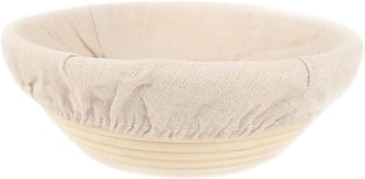 Brood Rijs Manden - Rotan Bakvorm - Ambachtelijk Brood Maken - Natuurlijke Vormbehoud - 23 x 8.5 cm - Houtkleur