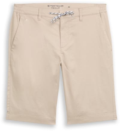 Tom Tailor - Chino-short met trekkoord - Maat 30 - Cashew Beige