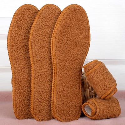 Winter Alpaca Wol Inlegzolen Zacht Pluche Warm Dikker Voet Thermische Schoen Binnenzool voor Vrouwen Mannen Ademende Snowboots Schoenen Warmte pads 36
