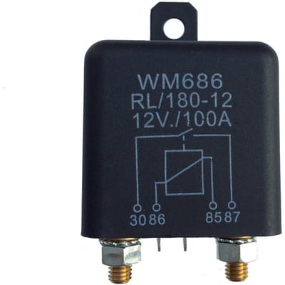 Relais de démarrage automatique à courant élevé, 12VDC, 100a, AMP 2.4W, outil à 4 broches gray