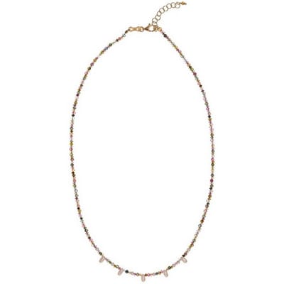ALISIA AL4656.01.000 GOLD-PLATED KETTING MET TOERMALIJN KRALEN 1 STUK