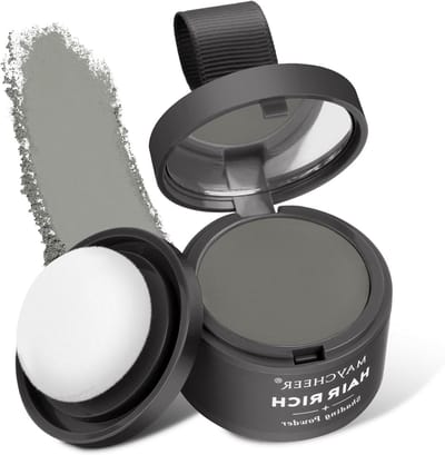Haarverdikkingspoeder voor mannen en vrouwen, snel dekkende wortelconcealer met haarkrijt voor dun haar (4# Grijs)