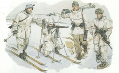 Dragon Modelbouwpakket Militaire voertuigen - 6039 German Ski Troop - Figures Plastic - 1:35 - Modelbouw