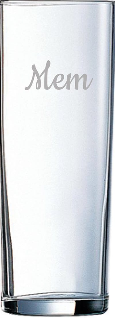 Gegraveerde longdrinkglas 31cl Mem