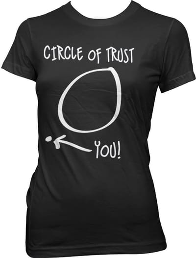 Hybris Circle Of Trust Girly Tee dames-T-shirt zwart