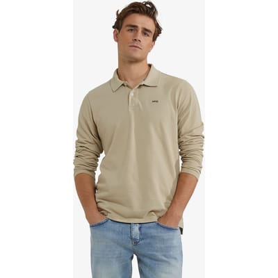McGregor Classic Polo Long Sleeves Sand Size: S | Long-Sleeved T-Shirts Outlet | Heren | Beige
