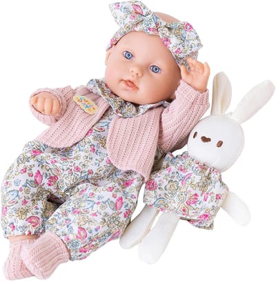Reborn pop - Realistisch speelgoed - Rollenspel kind - Zacht wasbaar materiaal - 30 cm - Roze