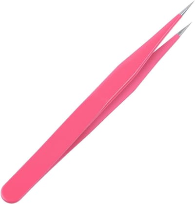 Precisie Pincet - Haren Verwijderen - Nauwkeurig Werken - Roestvrij Staal - 1 Gram - Roze