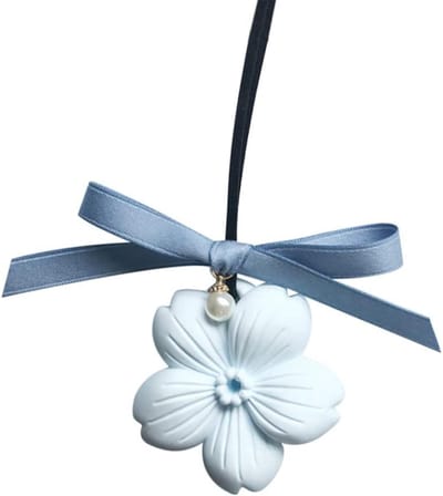 Auto Spiegel Hanger - Bloemen Decoratie - Auto Personaliseren - Verfrissende Lucht - 6 cm Bloem - Blauw