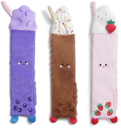 Drankspeelgoed, 3 stuks, piepend pluche speelgoed zonder vulling, verwijderbaar knisperpapier, ruimte voor plastic fles, duikspeelgoed voor puppy's, kleine tot grote honden