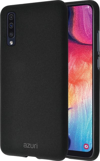 Azuri Samsung Galaxy A50 hoesje - Zand textuur backcover - Zwart