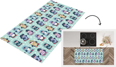 Keukenloper - Loper keuken - Design - Winter - Pinguïn - 120x60 cm - Keukenloper vinyl