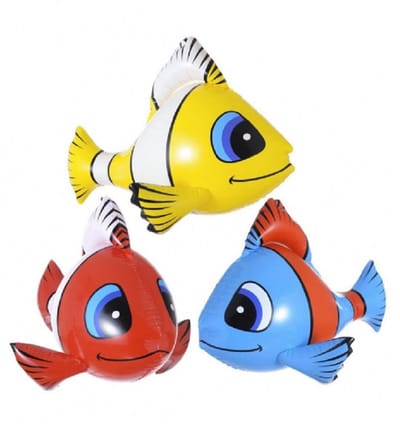 Pakket van 3x stuks opblaasbare tropische vissen van 60 cm - Voor in bad, strand of ter decoratie
