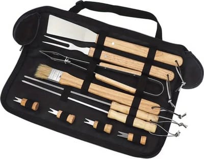 Nivard Barbeque Set - Barbecueset - Barbecue - Barbecues - BBQ - Tangenset - Vleeset - Accessoires - Zomer - 10 stuks