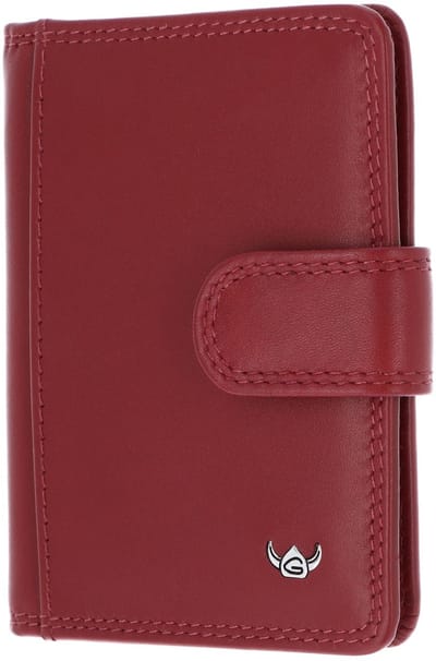 Golden Head Leren kaarthoes Polo RFID Protect Kartenetui mit Riegel 4516 Rot donkerrood