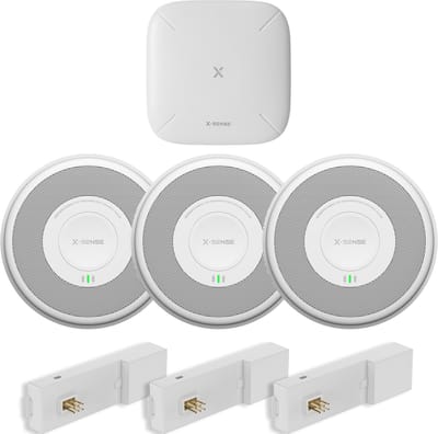 X-Sense XS0F-PMA Slimme rookmelder 230v + RF Module 3-pack met SBS50 Base Station - Met 10 jaar back-up batterij - Aansluiten op lichtnet - Bedraad en draadloos koppelbaar - Werkt via app - WiFi gateway - Voldoet aan bouwbesluit NEN2555 norm