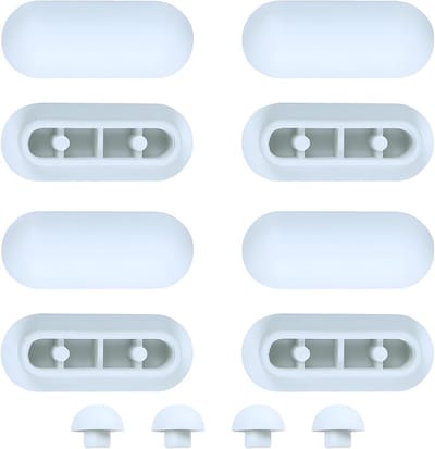 Toiletbril buffers - Zitpoef stoppers - Stabiliteit verbeteren - Universele pasvorm - 12 stuks - Wit