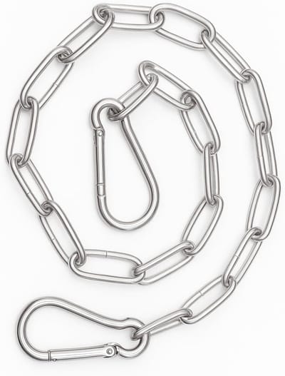 Sterke RVS Ketting 60 cm - Gelaste Metaalketting voor Buiten & Diverse Toepassingen
