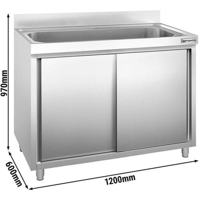 GGM Gastro Topfspülschrank PREMIUM - 1200x600mm - mit 1 Becken