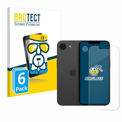 Screenprotector 6 Stuks voor Apple iPhone 16e / 17e Beschermglas transparant