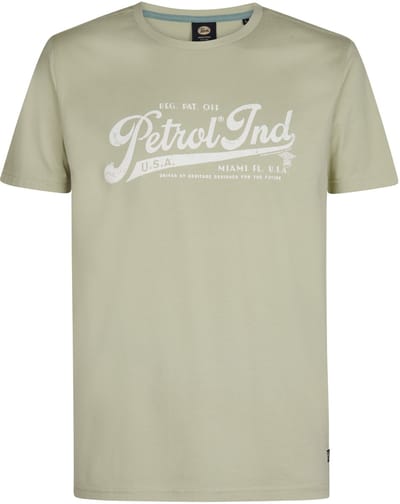Petrol Industries - Heren Artwork T-shirt Conchpark - Groen - Maat S