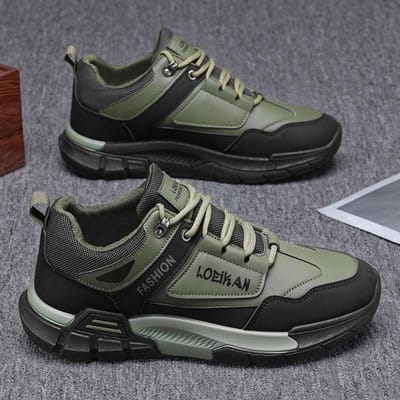 CYYTL Sneakers Mannen Buitenschoenen Casual Leer Platform Tennis Hardlopen Sport Wandelen Luxe Skateboard Designer Mode Instappers 46 gray