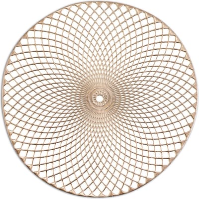 Zeller placemats - rond - mandala - goud - 38 cm - onderleggers