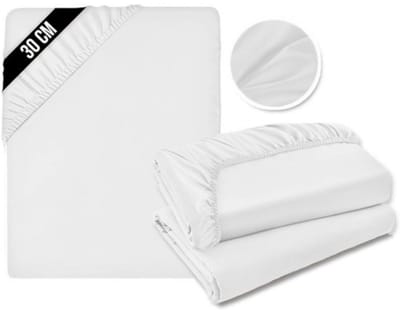 CRLYN® Matrasovertrek 180x200 - Hoeslaken - Matrashoes - Super Zacht - Wit