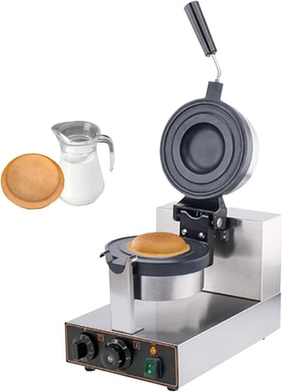 Hamburger wafelijzer - Gevulde wafelmaker - Snacks maken - Dubbelzijdig verwarmen - 50-300°C - Zilver