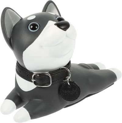 Schattige Dieren Deurstopper - Deurwig Antislip - Deur Open Houden - Anti-collision Bescherming - 13.50x8.70x6.20cm - Donkergrijs