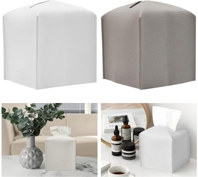 LIVIA HOME- Tissuedooshoes - PU Lederen Houder - Opvouwbare Decoratieve Tissuedooshouder - Servetdispenser - Geschikt voor Thuis/Kantoor - Stijlvol Accessoire - Tissuedoos