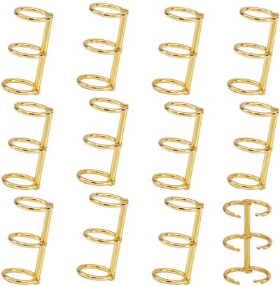 Dailygoods- Boekringen - 12 Stuks - Metalen Bladringen - Scharnierend - Ringbandclips - Voor Notitieboek/Dagboek - Ringband
