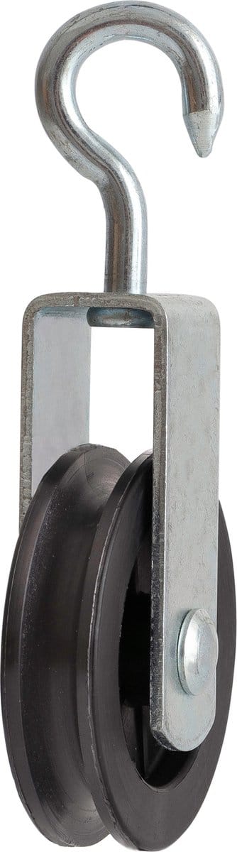 Mejawa katrol met spitse haak - Ø 50 mm - Touw max Ø 10 mm - Verzinkt