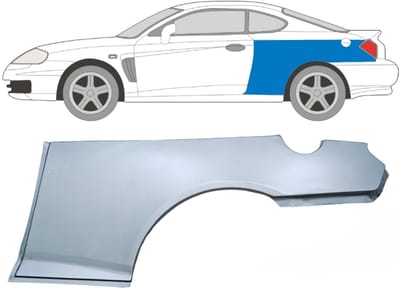 Reparatiepaneel achterspatbord voor Hyundai Coupe 2001-2009 / Links / COUPE