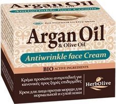HerbOlive Argan Olie Anti-Rimpel Gezichtcrème *Normaal & Droge Huid* 50ml