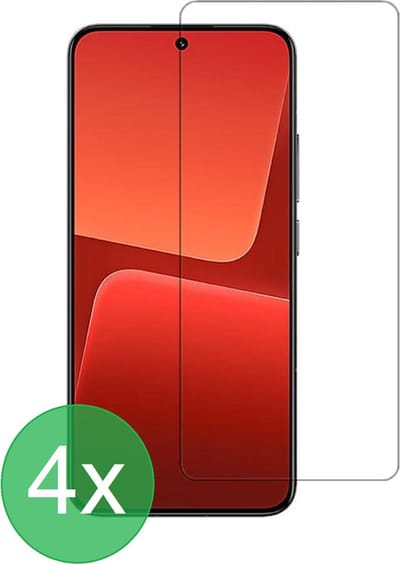 Screenprotector 4x Geschikt voor: Xiaomi 13 - screen protector - glas - bescherm - beschermglas - ZT Accessoires