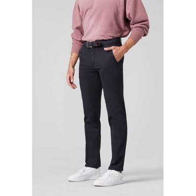 Meyer Broek Bonn Constant Color Cotton Flat-Front Navy / male