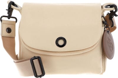MANDARINA DUCK Leren Schoudertas Mellow Leather Crossover Bag Macadamia Beige