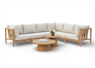 Belito Daan XL Loungeset | Teakhout | 320x245 cm | Nr. 1 Links incl. Tafels